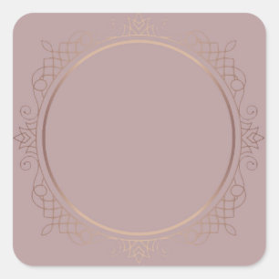 Sticker Carré Modèle moderne vierge élégant rose gold tendance