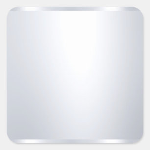 Sticker Carré Modèle vierge argent faux élégant glamour