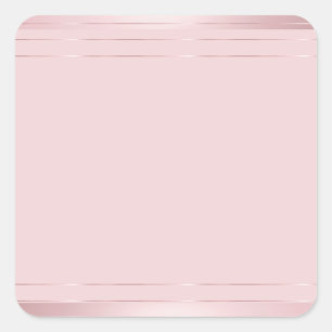 Sticker Carré Modèle vierge or rose tendance élégant moderne