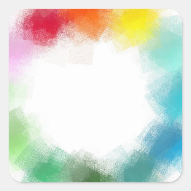 Sticker Carré Modèle vierge personnalisable bleu vert rose rouge (Devant)
