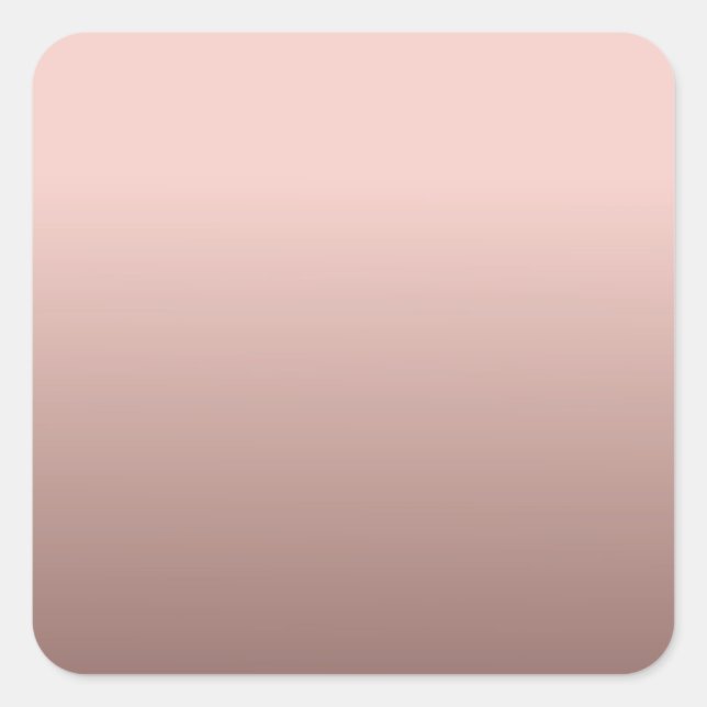 Sticker Carré Modèle vierge Rose Gold élégant Ajoutez votre text (Devant)