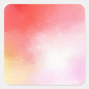 Sticker Carré Modèle vierge rose rouge orange jaune abstrait