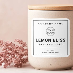 Sticker Carré Moderne ajouter le logo mince carré produit étique