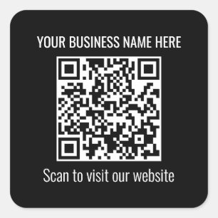 Sticker Carré moderne de code QR simple