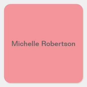 Sticker Carré Moderne minimaliste simple Ajouter son propre nom