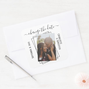 Sticker Carré Modifier Le Mariage De Photo De La Typographie Dat