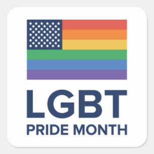 Sticker Carré Mois de la fierté LGBT  États-Unis