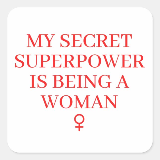 Sticker Carré Mois De L'Histoire Des Femmes - La Superpuissance  (Devant)