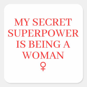 Sticker Carré Mois De L'Histoire Des Femmes - La Superpuissance 