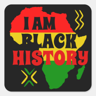 Sticker Carré Mois de l'histoire des Noirs, Afro-Américains