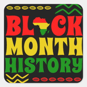 Sticker Carré Mois de l'histoire des Noirs, Afro-Américains