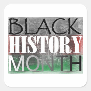 Sticker Carré Mois noir d'histoire (drapeau africain)