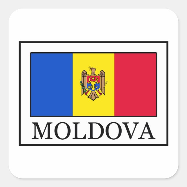Sticker Carré Moldavie (Devant)