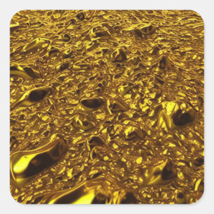 Sticker Carré Molten Gold