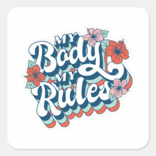 Sticker Carré Mon corps Mes règles