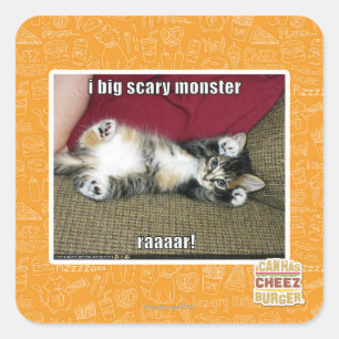 Sticker Carré Mon grand monstre effrayant