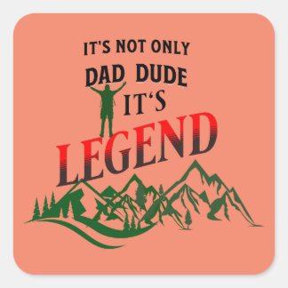 Sticker Carré mon père mon cadeau de fête des pères légende