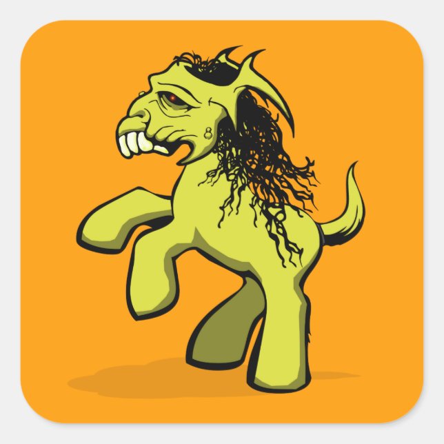 Sticker Carré Mon petit chien Déplaisant (jaune) (Devant)