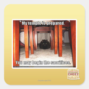 Sticker Carré Mon temple est préparé.