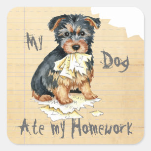 Sticker Carré Mon Terrier Australien A Mis Ma Maison