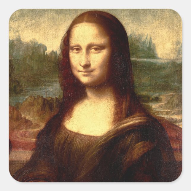Sticker Carré Mona Lisa (Devant)