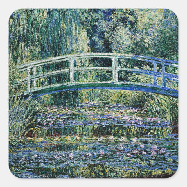 Sticker Carré Monet - Champ de pavot à Argenteuil (Devant)