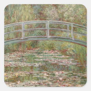 Sticker Carré Monet Pont Japonais de Giverny