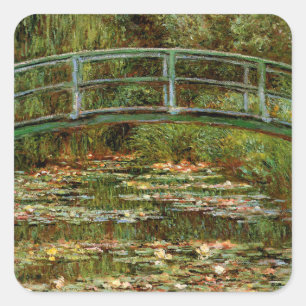 Sticker Carré Monet Pont Japonais de Giverny