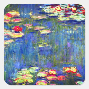 Sticker Carré Monet Water Lilies