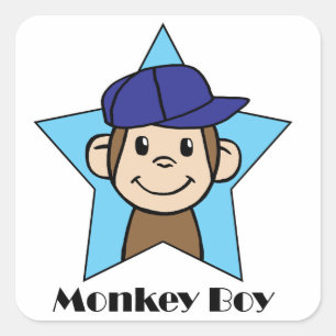 Sticker Carré Monkey boy