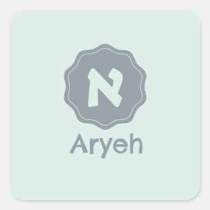 Sticker Carré Monogramme Aleph