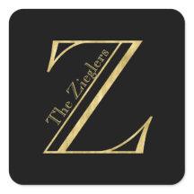 Monogramme or Z et nom sur n'importe quelle couleu