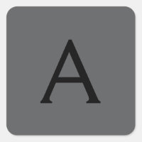 Monogramme simple gris classique Ajouter un nom in
