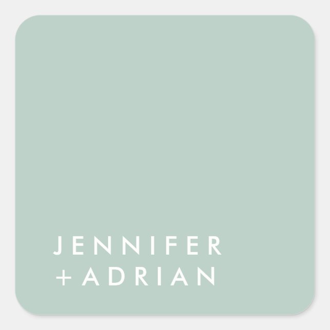 Sticker Carré monogrammed, nom, (Devant)