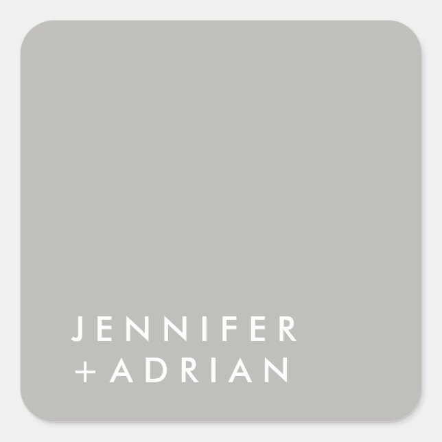 Sticker Carré monogrammed, nom, (Devant)