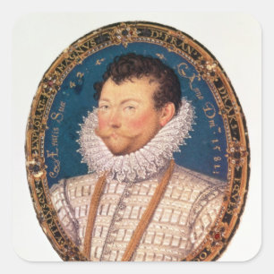 Sticker Carré Monsieur Francis Drake, 1581