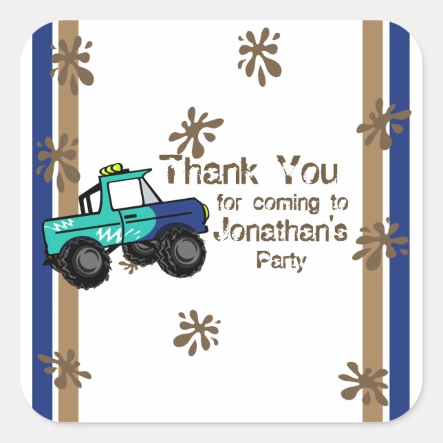 Sticker Carré Monstres (Devant)