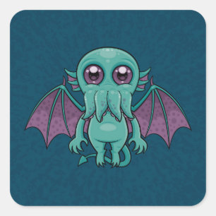 Sticker Carré Monstres de Cute Baby