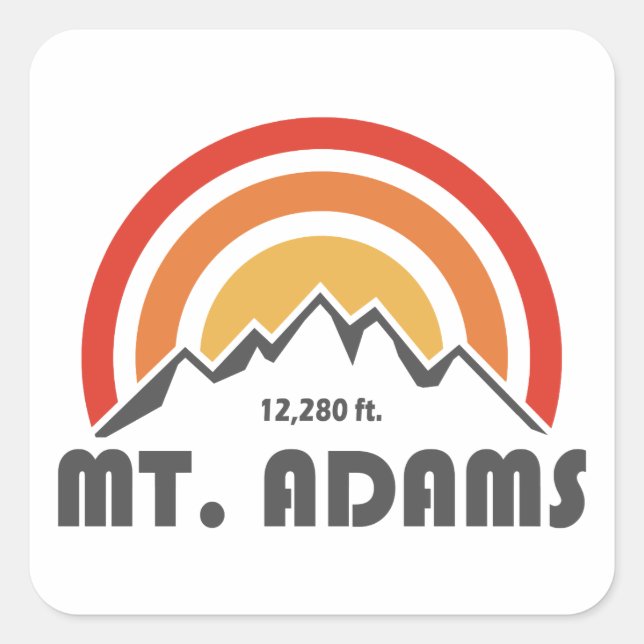 Sticker Carré Mont Adams (Devant)