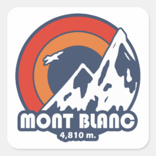 Sticker Carré Mont Blanc France Sun Eagle