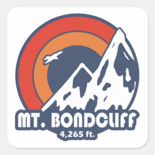 Sticker Carré Mont Bondcliff New Hampshire Sun Eagle
