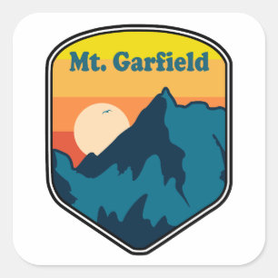 Sticker Carré Mont Garfield New Hampshire Sunrise