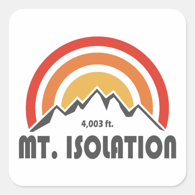 Sticker Carré Mont Isolation New Hampshire (Devant)