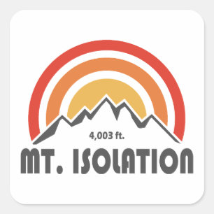 Sticker Carré Mont Isolation New Hampshire