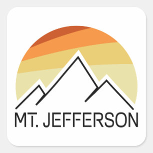 Sticker Carré Mont Jefferson New Hampshire Retro