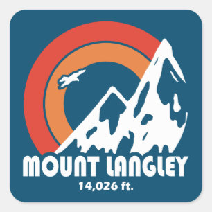 Sticker Carré Mont Langley California Sun Eagle