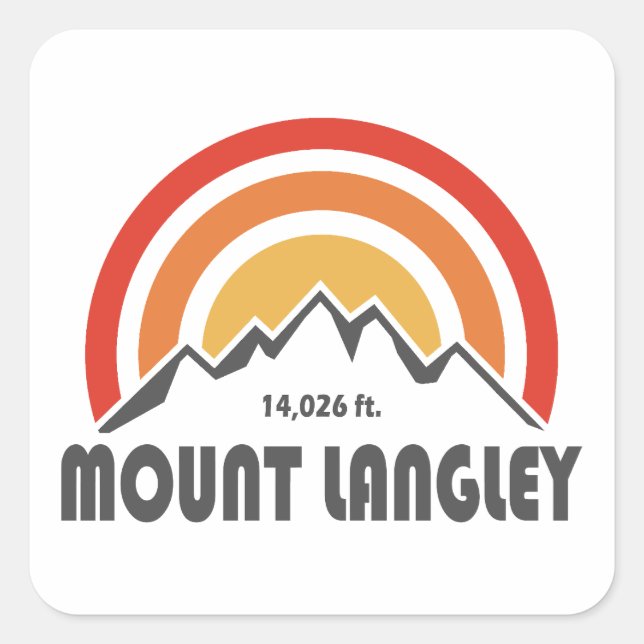 Sticker Carré Mont Langley Californie (Devant)