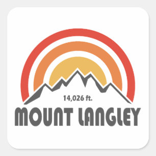 Sticker Carré Mont Langley Californie