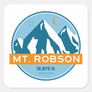 Sticker Carré Mont Robson Stars Moon