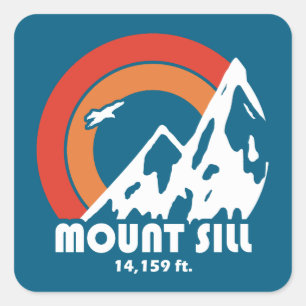Sticker Carré Mont Sill California Sun Eagle